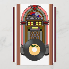 Invitación Tiempo de Fiesta de rock y roll