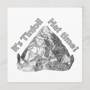 Invitación Tiempo de Gorra de Tinfoil
