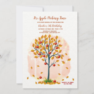Invitación Tiempo de recolección de manzanas