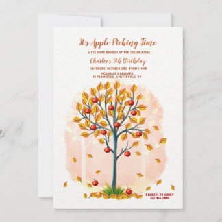 Invitación Tiempo de recolección de manzanas