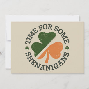 Invitación Tiempo de San Patricio para algunas travesuras de 