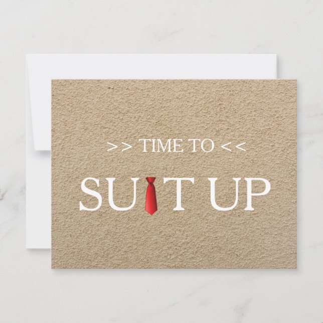 Invitación Tiempo de Suitup Board Red Tie (Anverso)