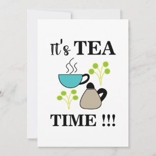 Invitación Tiempo de taza de té para fiesta de té retro