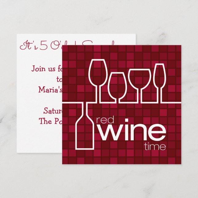 Invitación Tiempo de vino (Anverso / Reverso)