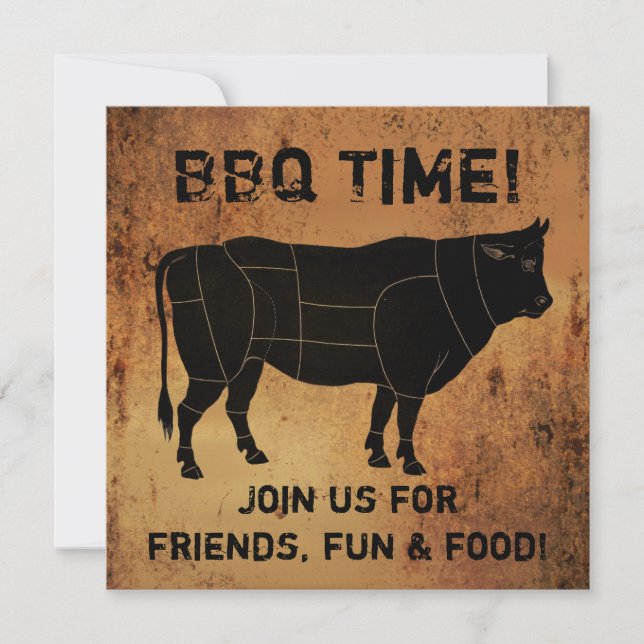 Invitación ¡Tiempo del Bbq! (Anverso)