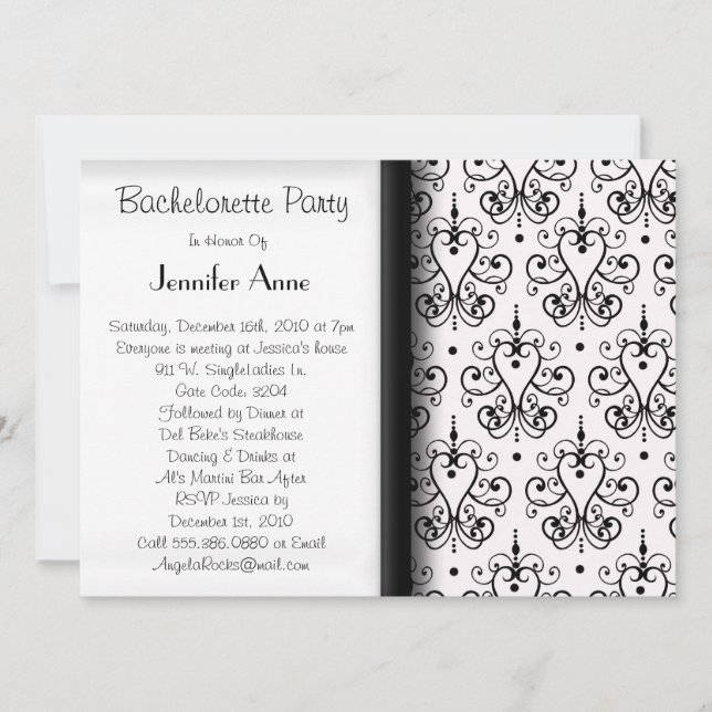 Invitación Tiempo lindo del fiesta de Bachelorette (Anverso)