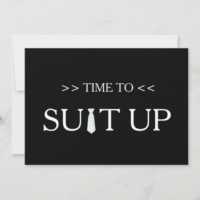 Invitación Tiempo para ajustar el fondo negro blanco (Anverso)