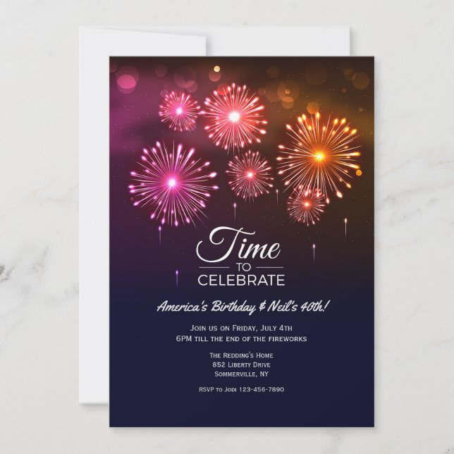 Invitación Tiempo para Celebrar (Anverso)