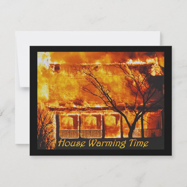 Invitación Tiempo que se calienta de la casa (Anverso)