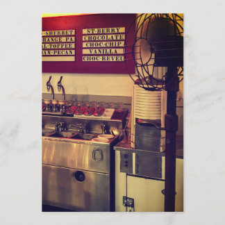 Invitación Tienda de helados de época