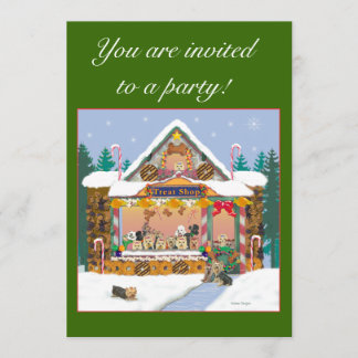 Invitación Tienda de Navidades de Yorkshire Terrier invita