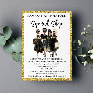 Invitación Tienda emergente de Sip and Shop