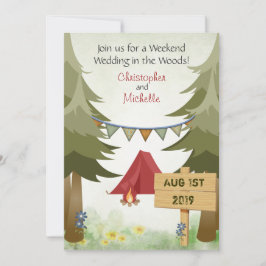 Invitación Tiendas de campaña y Boda de camping Woodland Camp