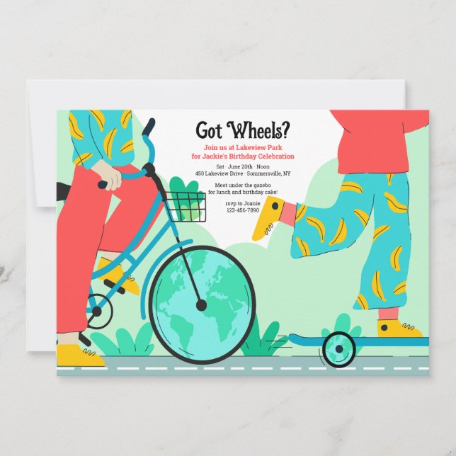 Invitación Tiene Ruedas (Anverso)