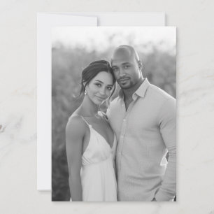 Invitación Tierna foto en blanco y negro