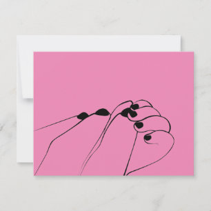 Invitación Tierno Monocromo Manos de Mamá y Bebé