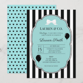Invitación Tiffany and Co Baby Shower Heart Invitation