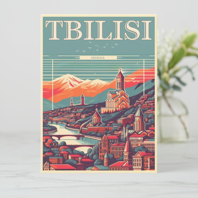Invitación Tiflis Capital de Georgia, regalos de recuerdo ret (Anverso de pie)