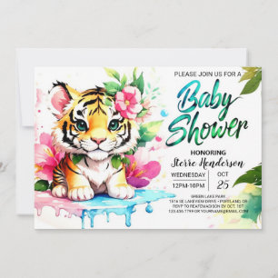 Invitación Tiger Cub Baby Shower