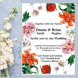 Invitación Tiger Lily y Tulips