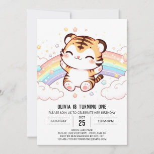 Invitación Tigre lindo, primer cumpleaños