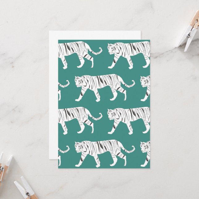 Invitación Tigre verde azulado (Anverso/Reverso In Situ)
