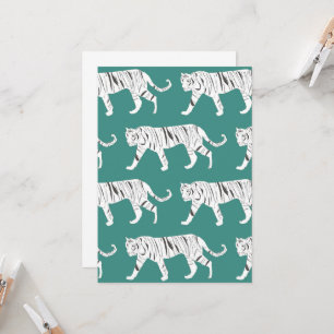 Invitación Tigre verde azulado
