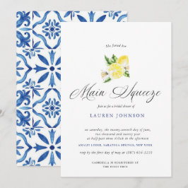 Invitación Tijera Principal Acuarela Moderna Limón Nupcial
