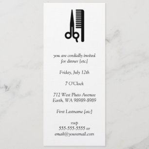 Invitación Tijeras y peine
