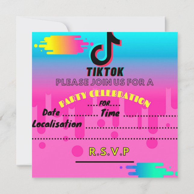 Invitación tiktok (Reverso)
