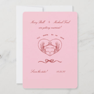 INVITACIÓN TIL DEATH DO US PART MINIMALIST SAVE THE DATE