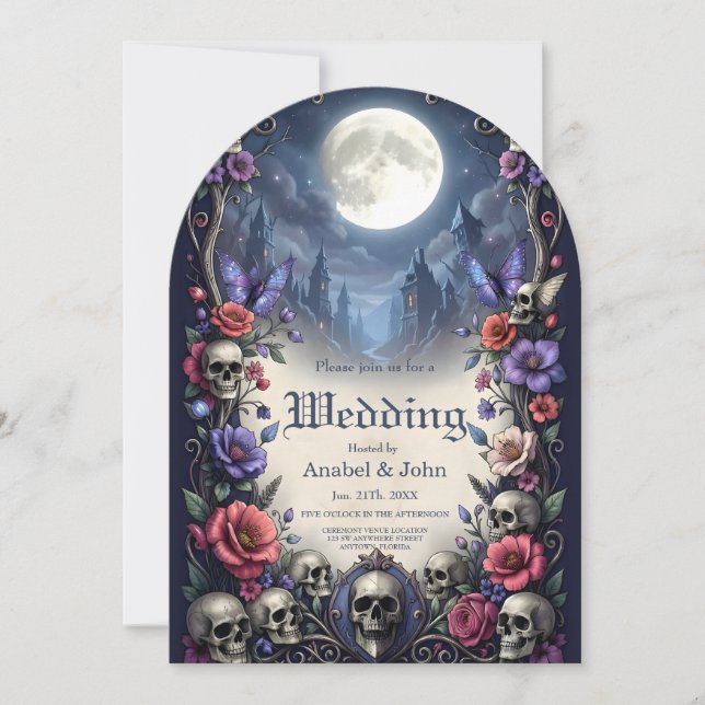 Invitación Till Death & Moonlight Bind Us.  (Anverso)