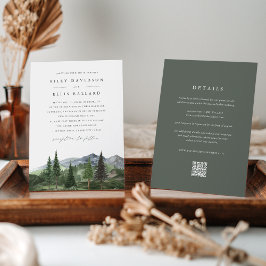 Invitación Timberline | All-in-One Forest & Mountain Wedding