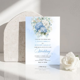 Invitación Timeless Blue Hydrangea Garden Wedding Invitation