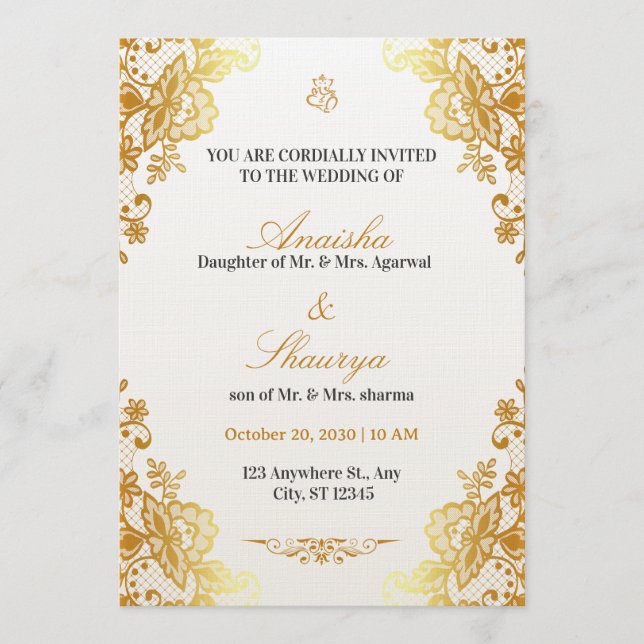 Invitación Timeless Elegant Wedding Invitation | Romantic (Anverso)