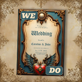 Invitación Timeless love, surreal elegance in steampunk style