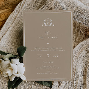 Invitación Timeless Viene La Noche Antes De Beige