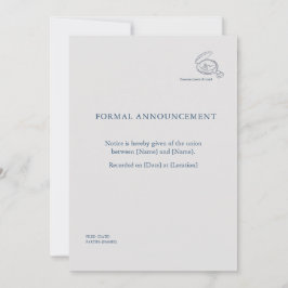 Invitación Timepiece- Minimalist Union Announcement