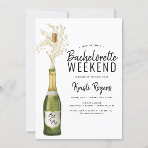 Invitación tineraria Bachelorette Weekend