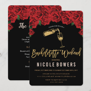 Invitación tineraria Bachelorette Weekend