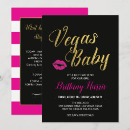 Invitación tineraria del bebé de Vegas