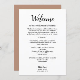 Invitación tineraria del fin de semana del Boda mo