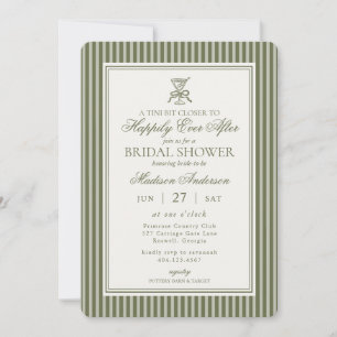 Invitación Tini Bit Closer Olive Martini Bridal Shower en ray