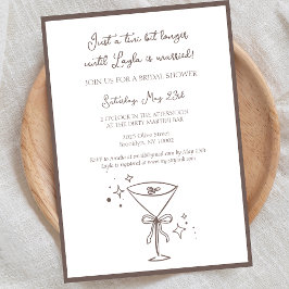 Invitación "Tini bit long" Espresso Martini Bridal Shower