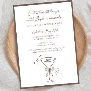 Invitación "Tini bit long" Espresso Martini Bridal Shower