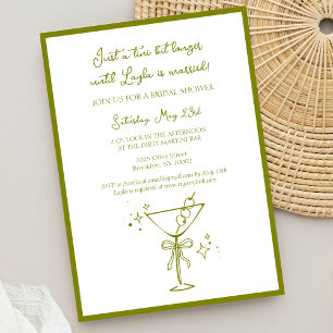Invitación Tini bit más sucio Martini Olive Bridal Shower