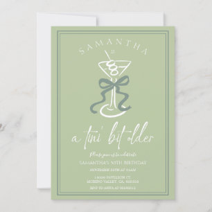 Invitación Tini bit más viejo Cocktail de oliva dibujado a ma