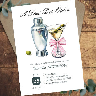 Invitación Tini Bit Mayor Cumpleaños 30 Aceituna