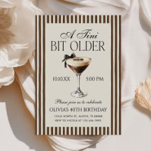 Tini Bit Older Espresso Martini 40 cumpleaños