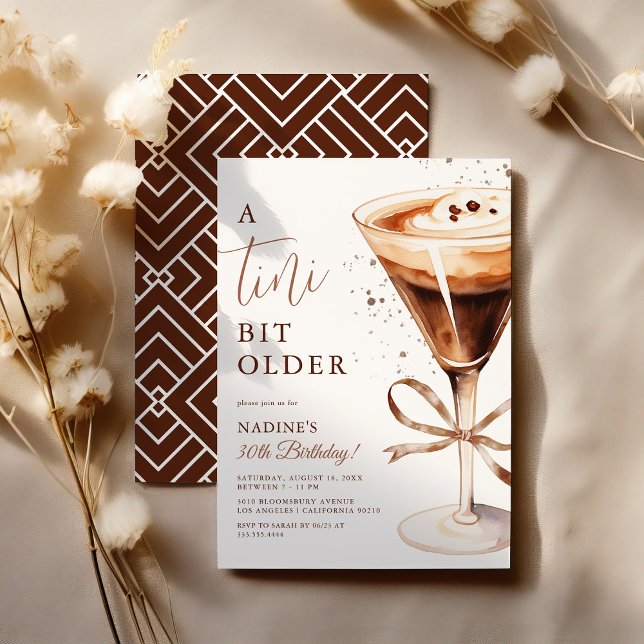 Invitación Tini Bit Older Espresso Martini Fiesta de Cumpleañ (Subido por el creador)